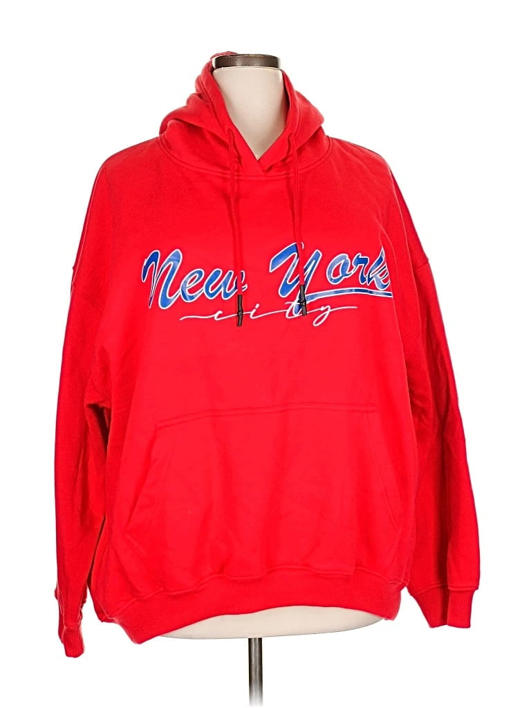 Pre-owned Public Desire Pullover Hoodie In Red