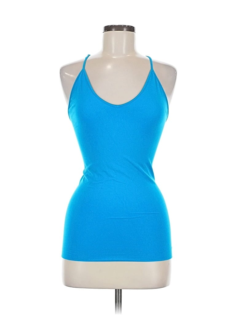 Pre-owned Vsx Sport Tank Top Blue Halter Neckline Tops