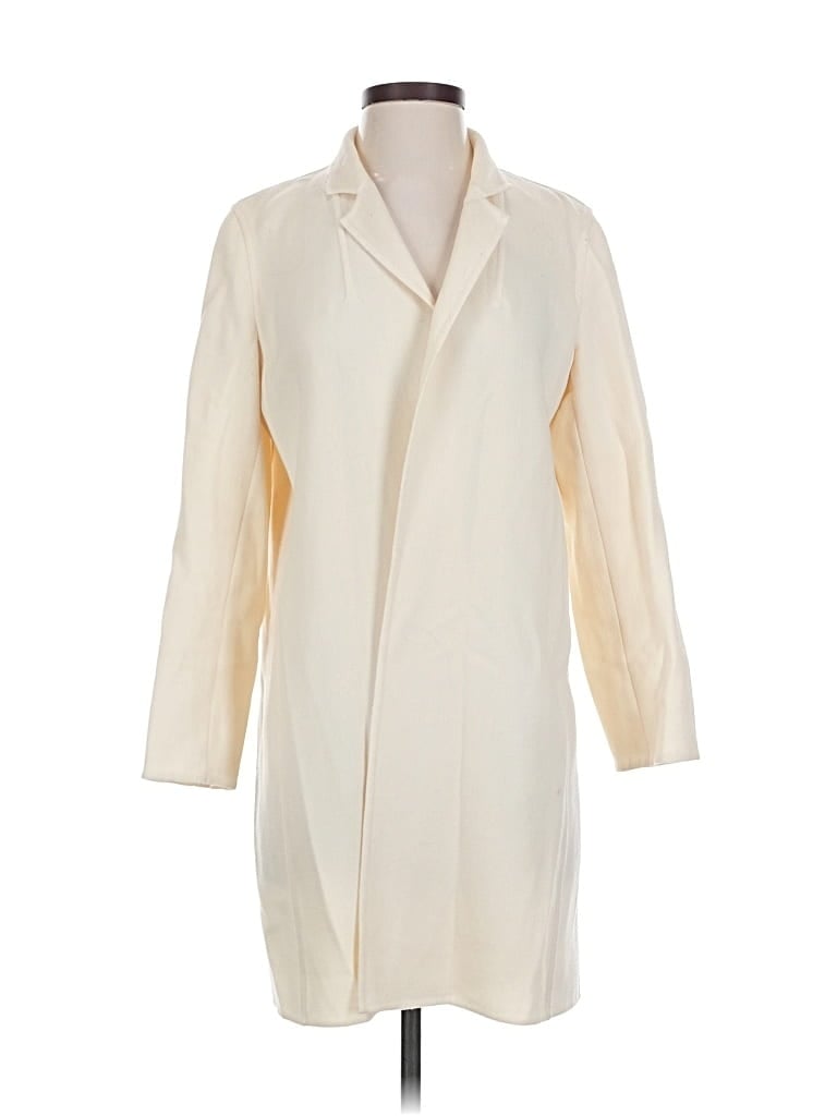 Pre-owned Lafayette 148 Wool Coat In White