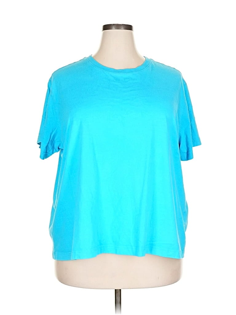 Pre-owned Lands' End Active T-shirt In Blue