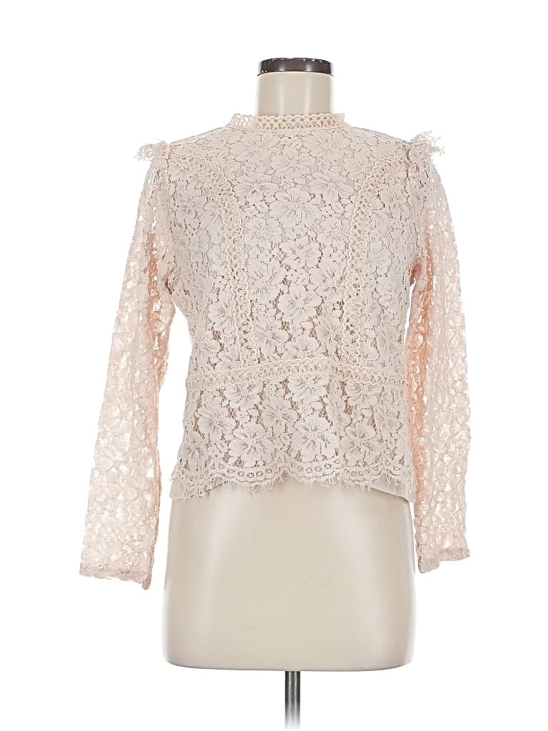 Pre-owned Express 3/4 Sleeve Blouse In White