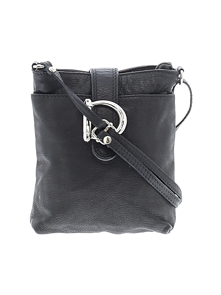 Pre-owned Unbranded Leather Crossbody Bag In Black