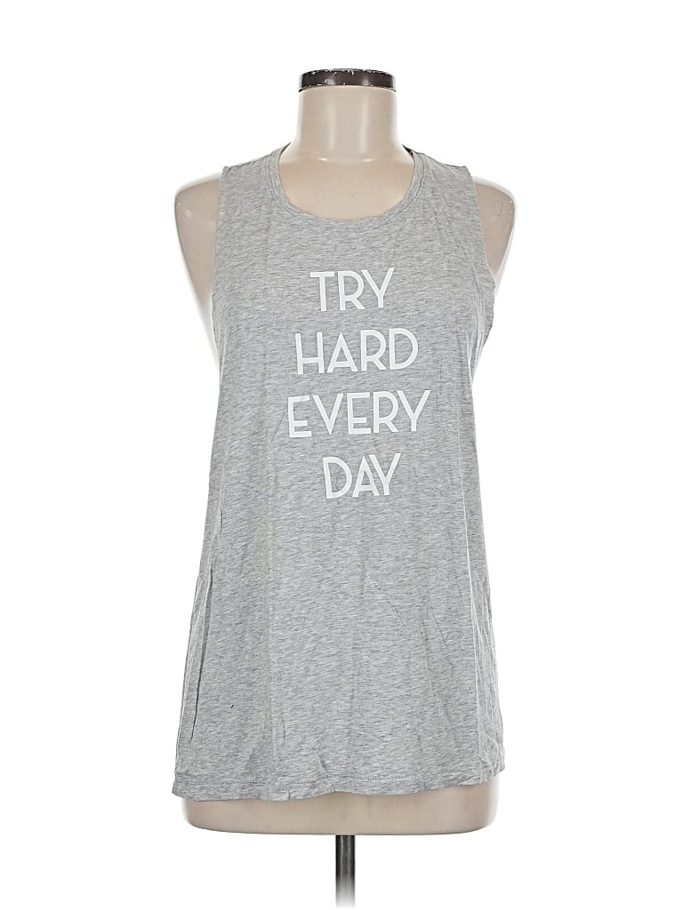 Pre-owned Aerie Tank Top Gray Halter Neckline Tops