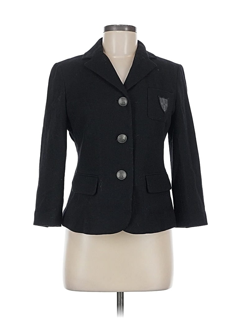 Pre-owned Banana Republic Factory Store Wool Blazer Jacket In Black