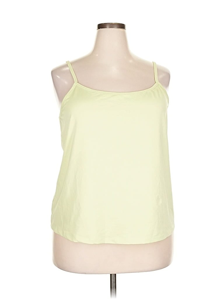 Pre-owned Lane Bryant Tank Top Yellow Halter Neckline Tops