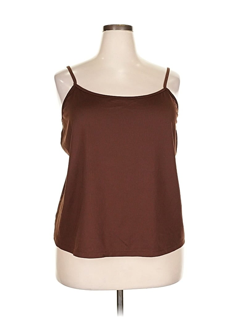 Pre-owned Lane Bryant Tank Top Brown Strapless Neckline Tops