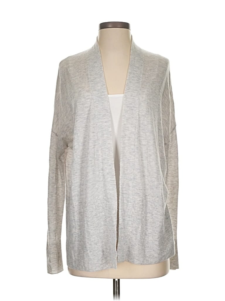 Pre-owned Vince Wool Cardigan Sweater In Gray