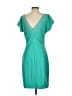 Grayse Solid Teal Cocktail Dress Size S - photo 2