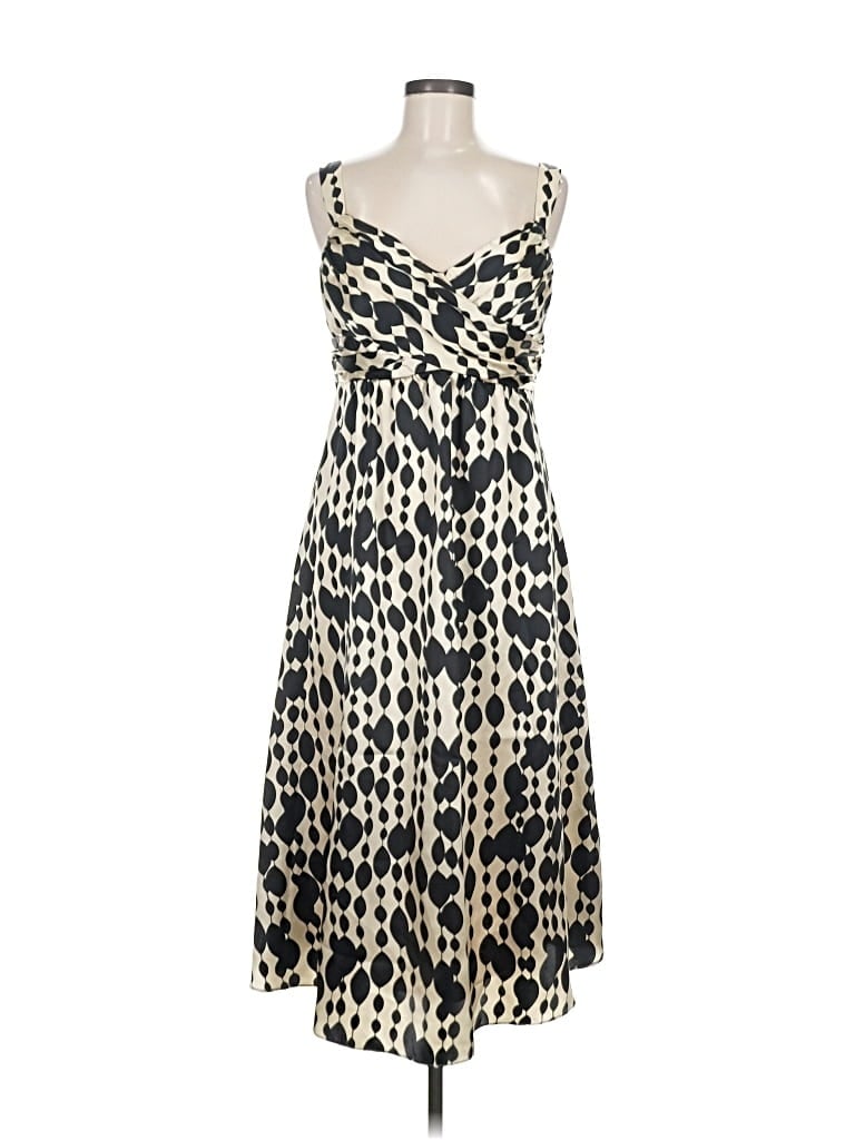 Pre-owned Signature By Robbie Bee Casual Dress In White