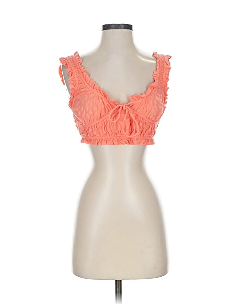 Pre-owned Anthropologie Sleeveless Blouse In Orange