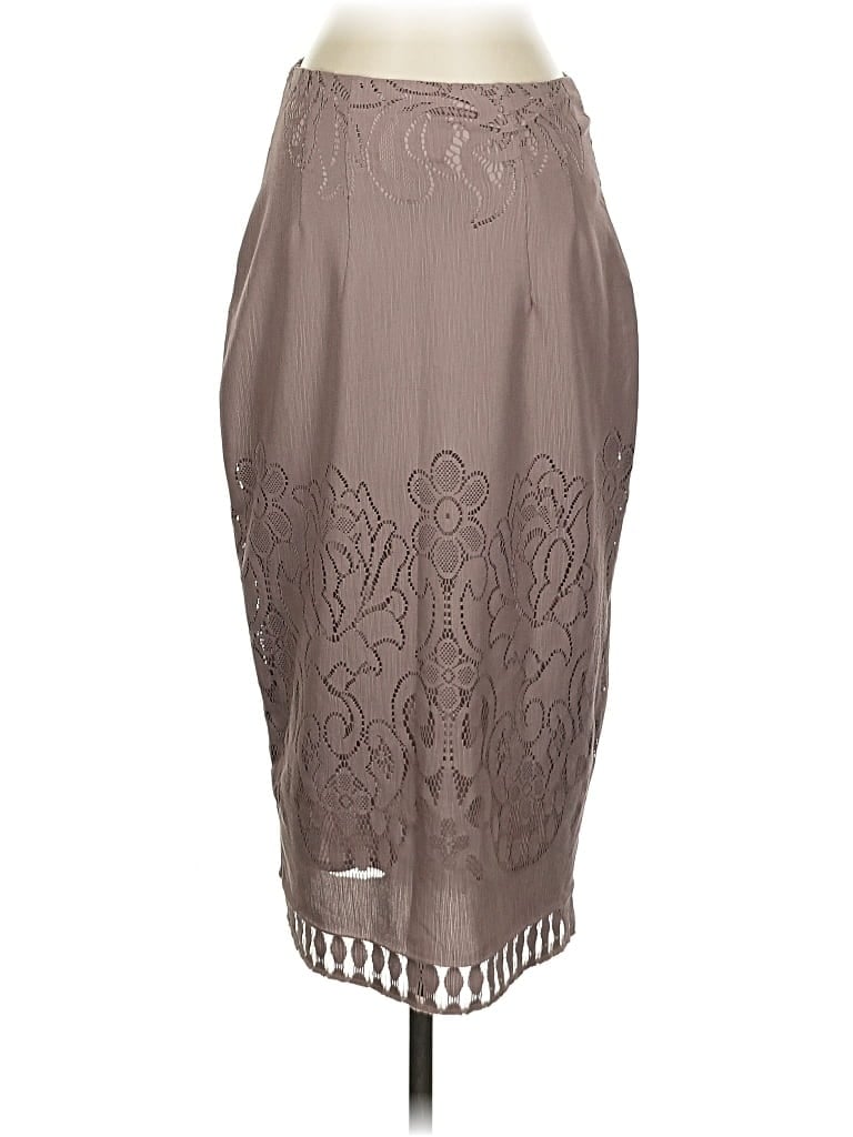 Pre-owned Eva Mendes By New York & Company Formal Skirt In Gray