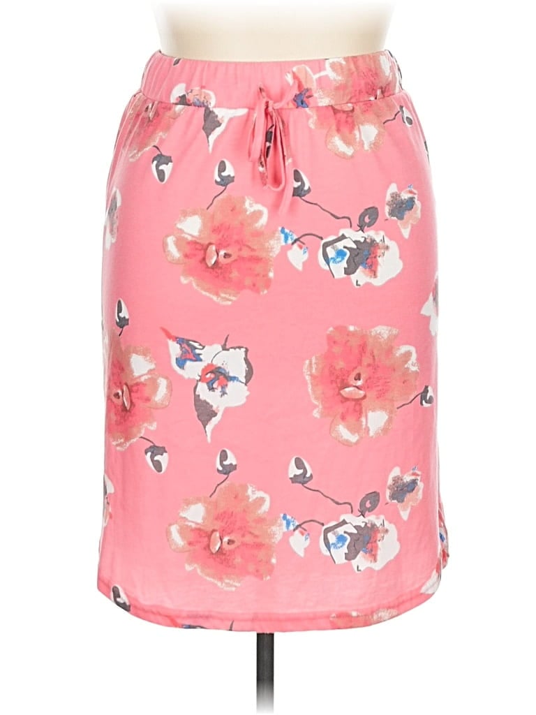 Pre-owned Tickled Teal Casual Skirt In Pink