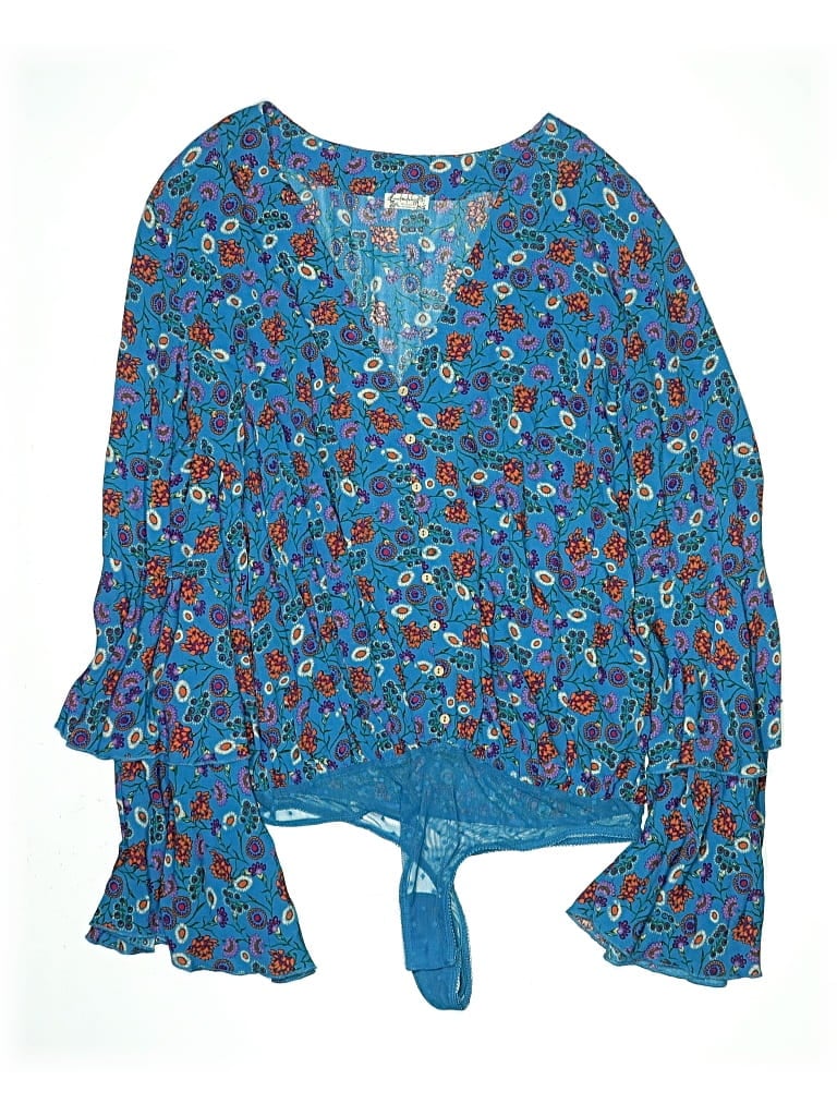 Pre-owned Intimately By Free People Bodysuit In Blue