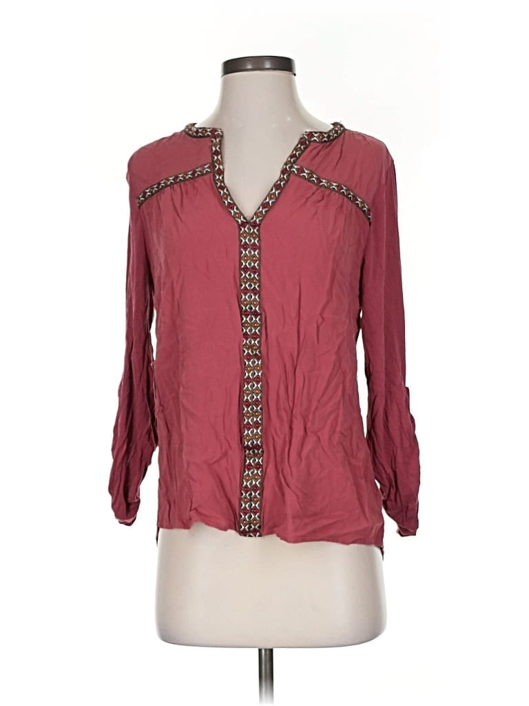 Pre-owned Daniel Rainn 3/4 Sleeve T-shirt In Burgundy