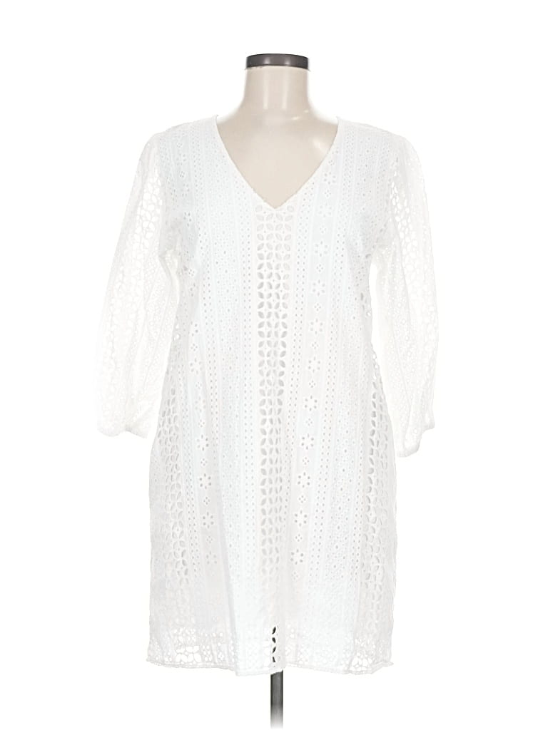 Pre-owned Evereve Casual Dress In White