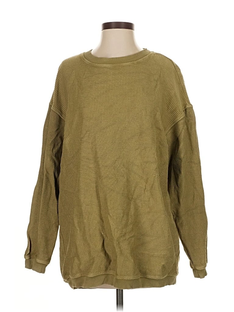 Pre-owned Aerie Pullover Sweater In Green