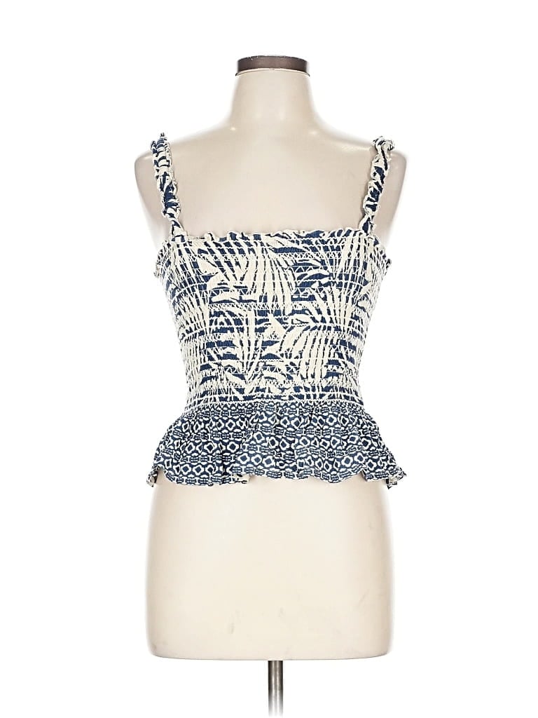 Pre-owned Patrons Of Peace Sleeveless Blouse In Blue