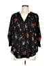Torrid 100% Polyester Black 3/4 Sleeve Blouse Size Lg Plus (0) - photo 1