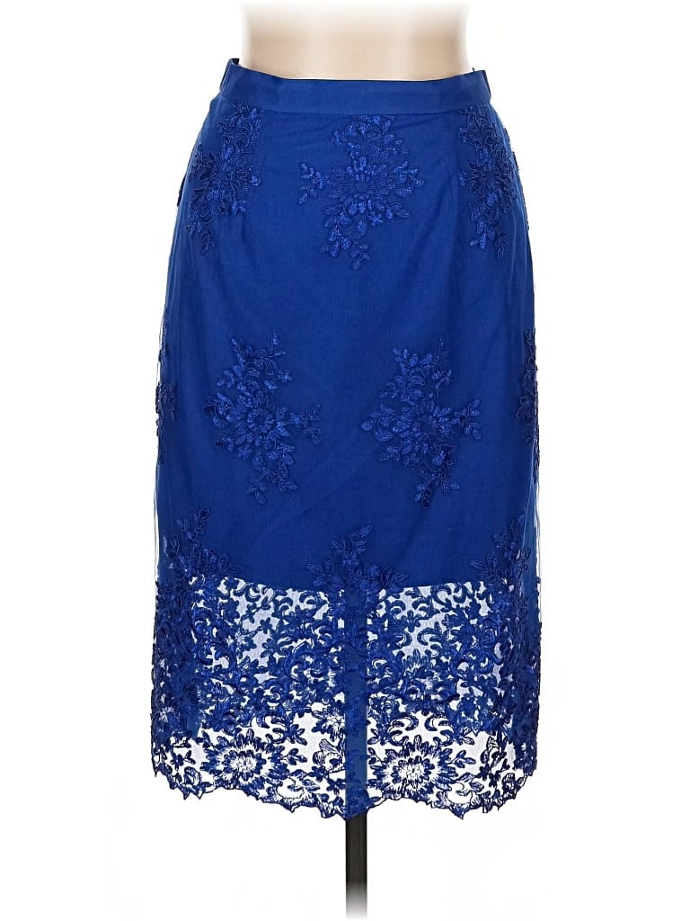 Pre-owned ml Monique Lhuillier Formal Skirt In Blue