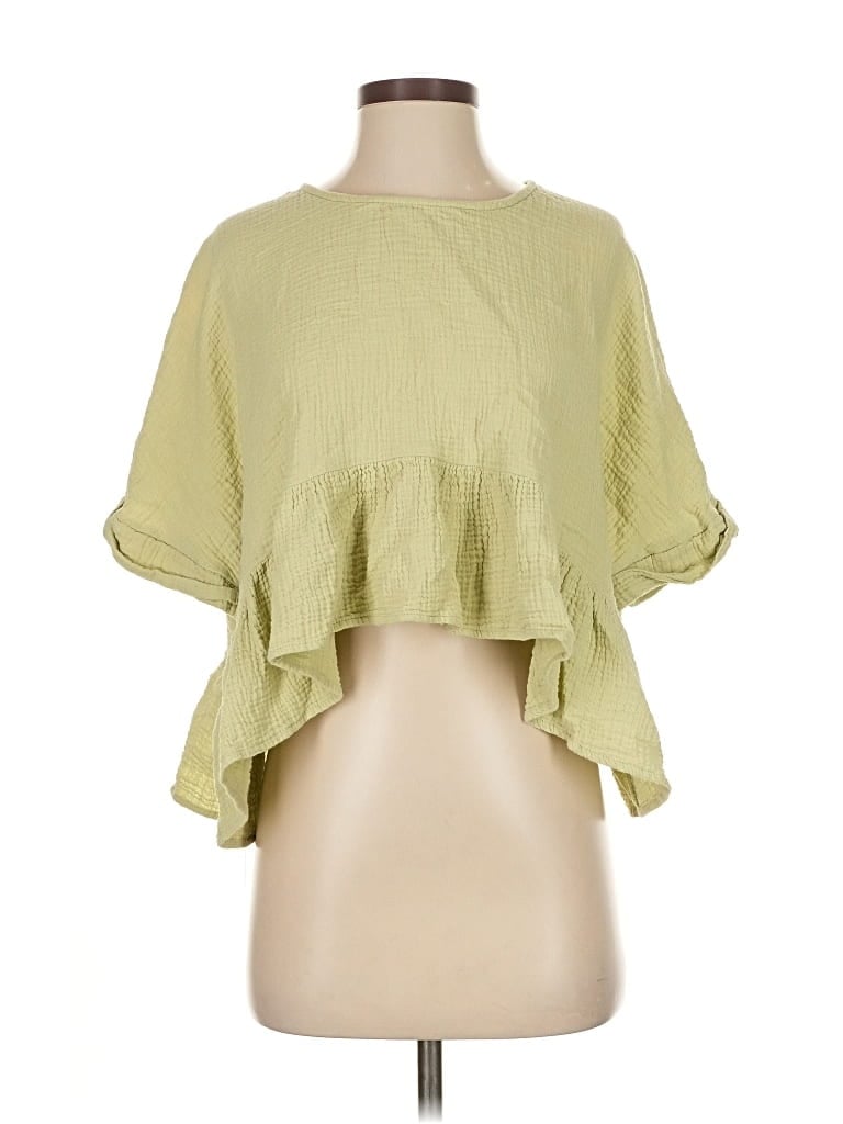 Pre-owned Vici 3/4 Sleeve Blouse In Green