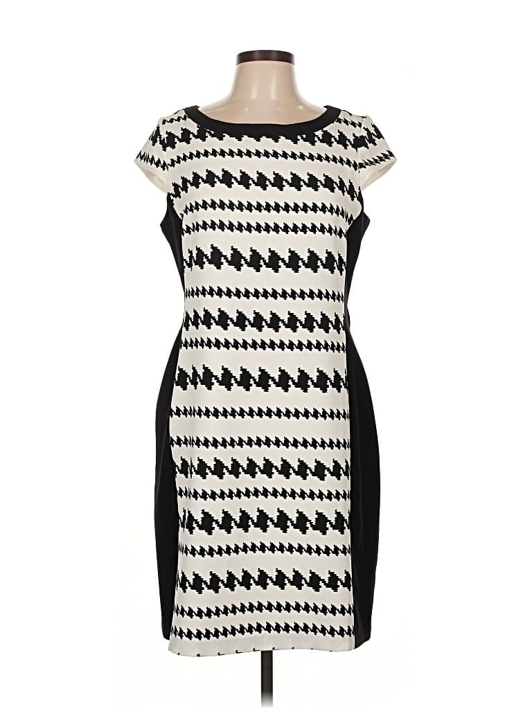 Pre-owned Sandra Darren Casual Dress In White