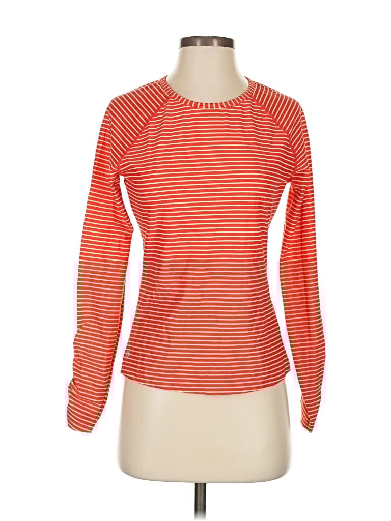 Pre-owned Athleta Long Sleeve T-shirt In Red