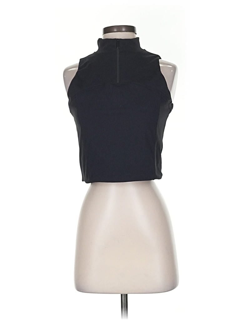 Pre-owned Unbranded Tank Top Black Halter Neckline Tops