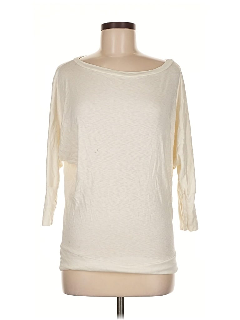 Pre-owned Michael Stars 3/4 Sleeve T-shirt In White