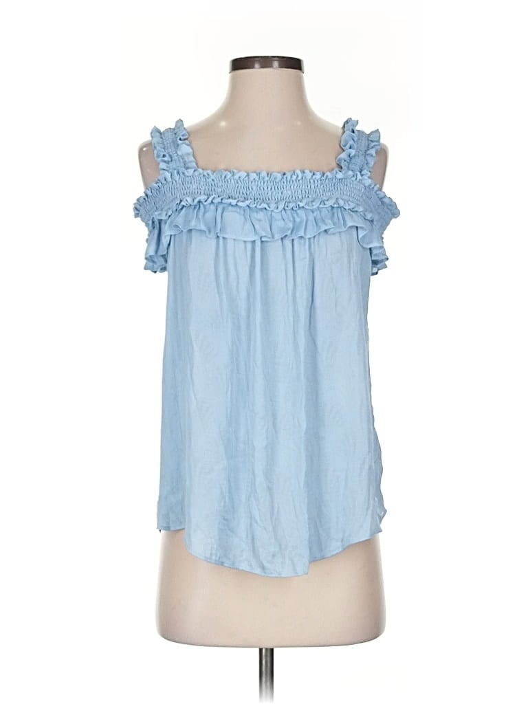 Pre-owned By Anthropologie Sleeveless Blouse In Blue