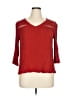 Vixbe 100% Rayon Red 3/4 Sleeve Top Size XL - photo 1