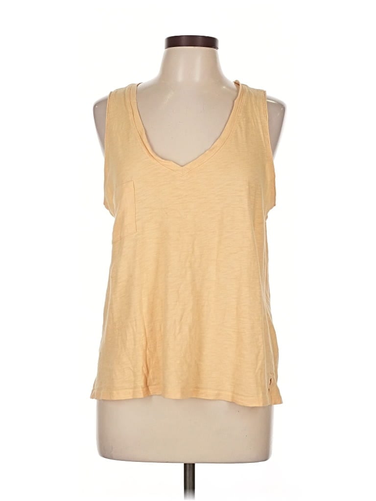 Pre-owned Z Supply Tank Top Gold Plunge Neckline Tops