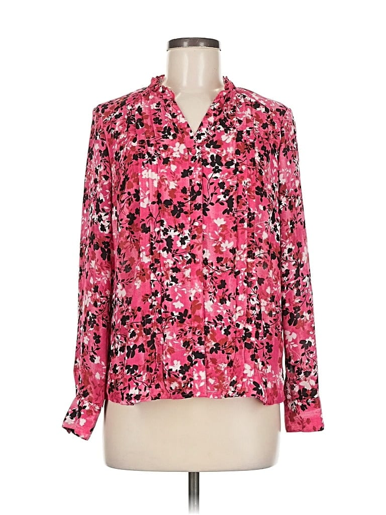 Pre-owned Nanette Lepore Long Sleeve Blouse In Pink