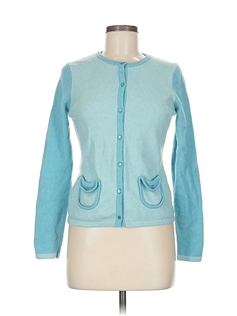 Pre-owned Ann Taylor Loft Cardigan Sweater In Blue