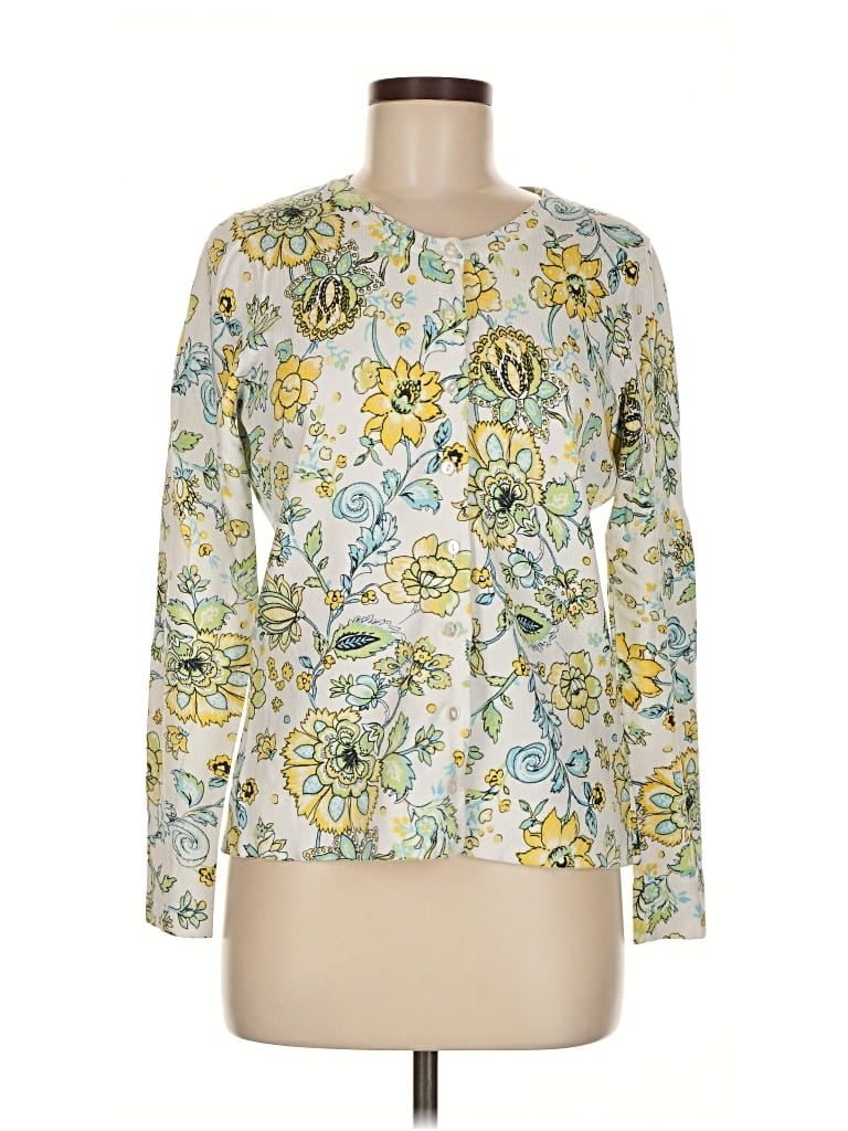 Pre-owned Charter Club Cardigan Sweater In Yellow