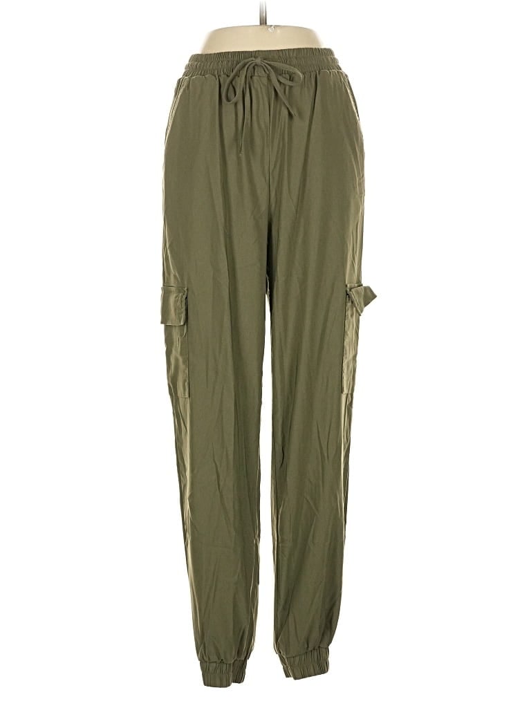 Pre-owned Happily Grey Cargo Pants In Green
