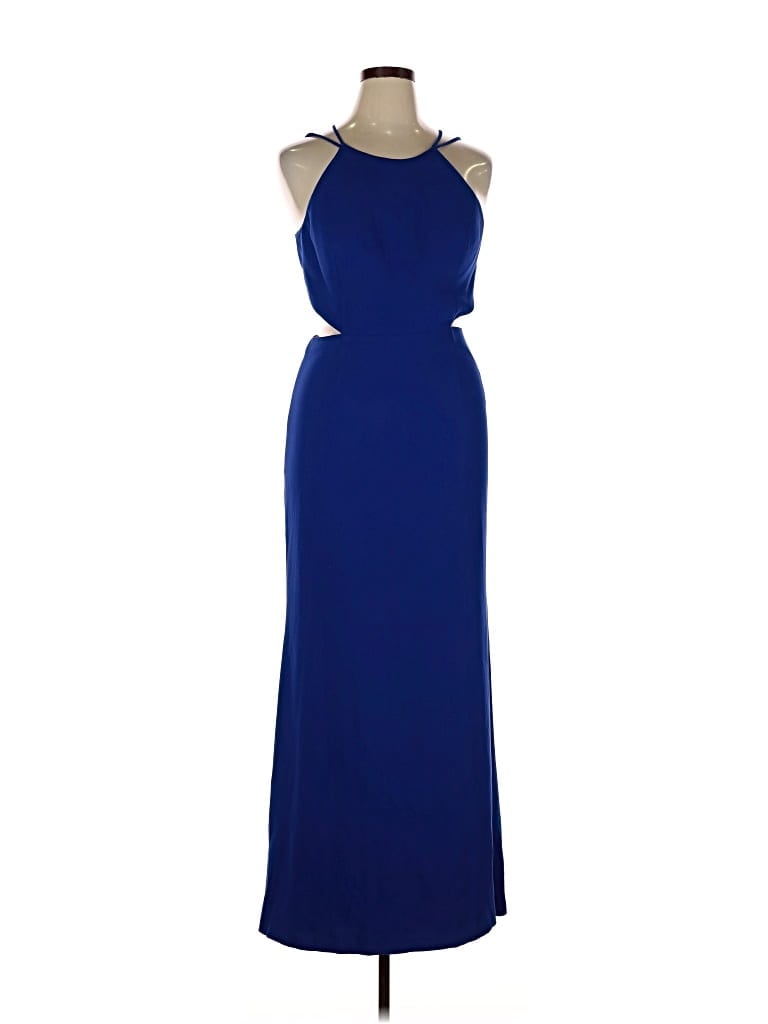 Pre-owned Aidan Mattox Cocktail Dress In Blue
