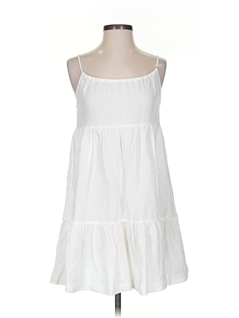 Pre-owned Nia Casual Dress In White