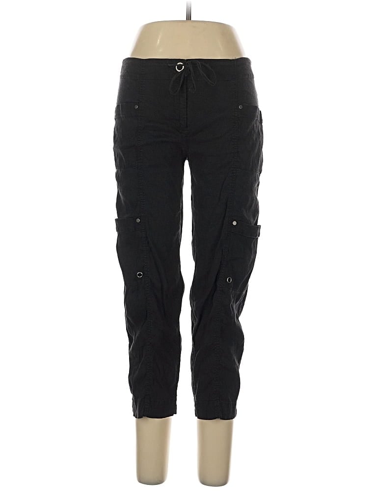 Pre-owned Eileen Fisher Linen Pants In Black