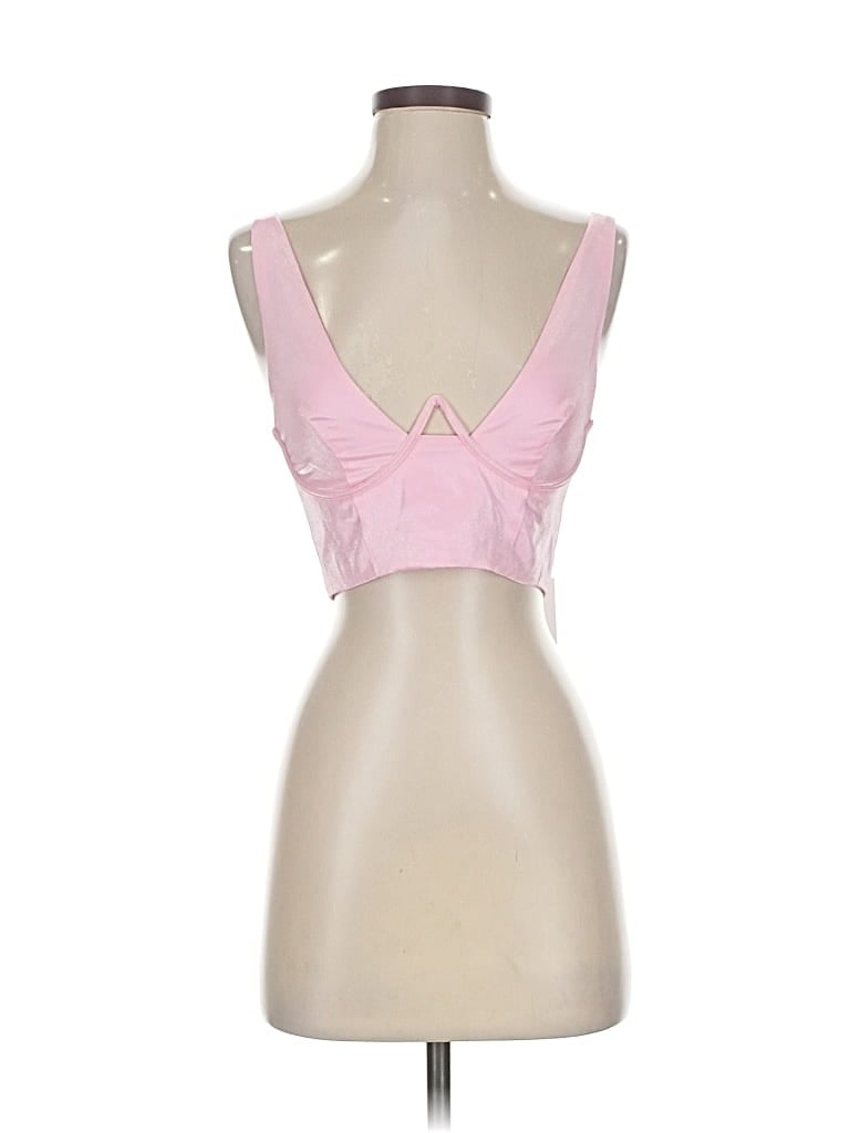 Rnwy Tank Top Pink Sweetheart Neckline Tops
