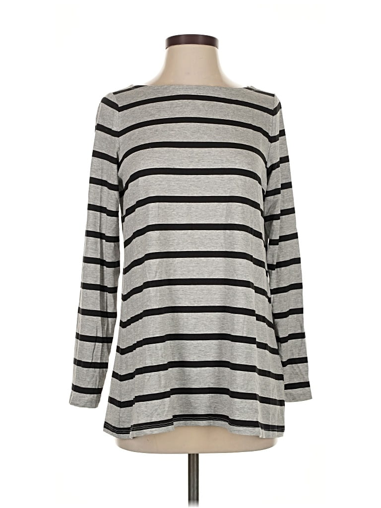 Pre-owned Eileen Fisher Long Sleeve T-shirt In Gray