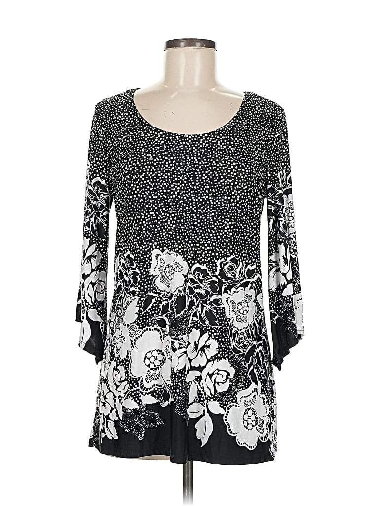 Pre-owned Brittany Black 3/4 Sleeve Blouse In Black