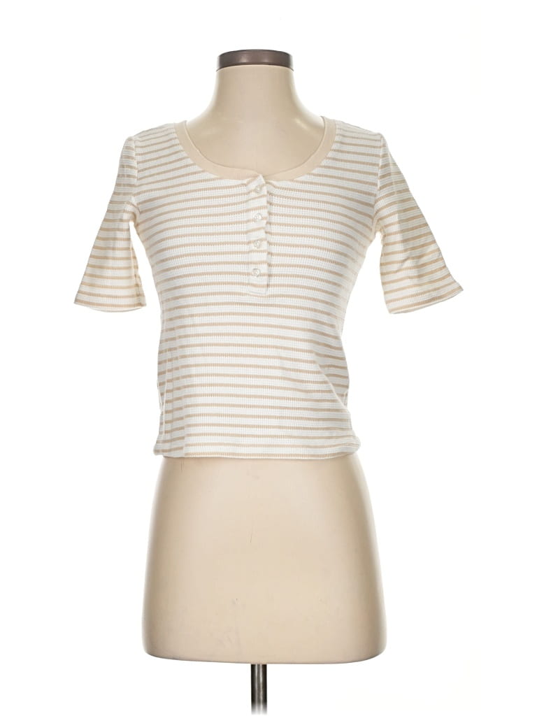 Pre-owned Joe's Jeans Short Sleeve Top In White