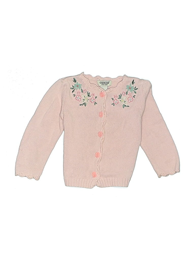 Pre-owned Oshkosh B'gosh Kids' Cardigan Sweater In Pink