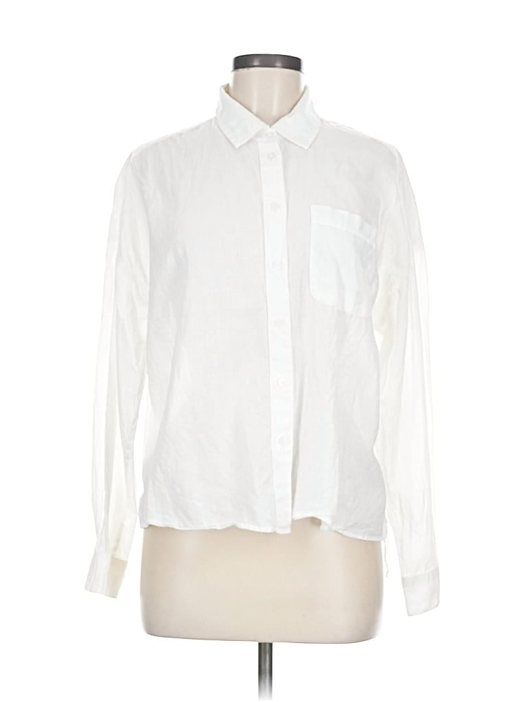 Pre-owned Banana Republic Long Sleeve Button Down Shirt In White