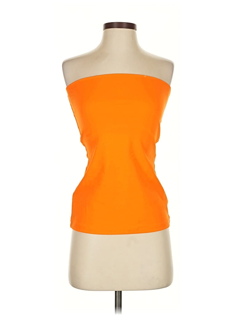 Pre-owned Susana Monaco Tube Top Orange Strapless Neckline Tops