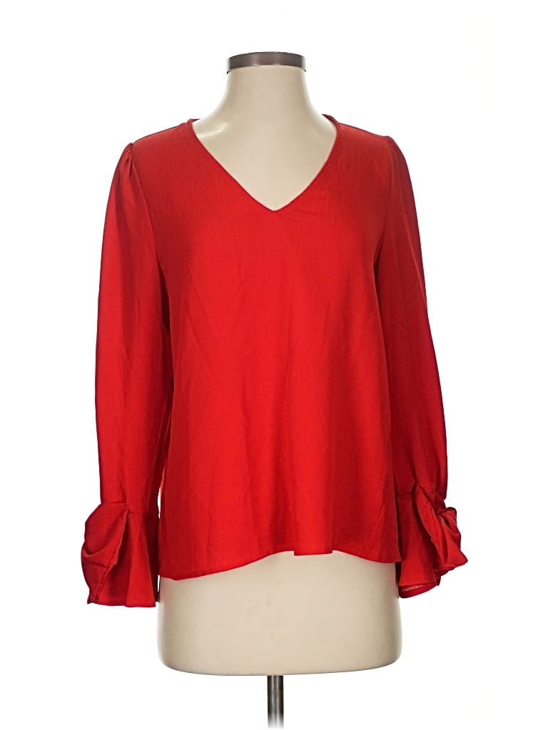 Pre-owned Tcec 3/4 Sleeve Blouse In Red