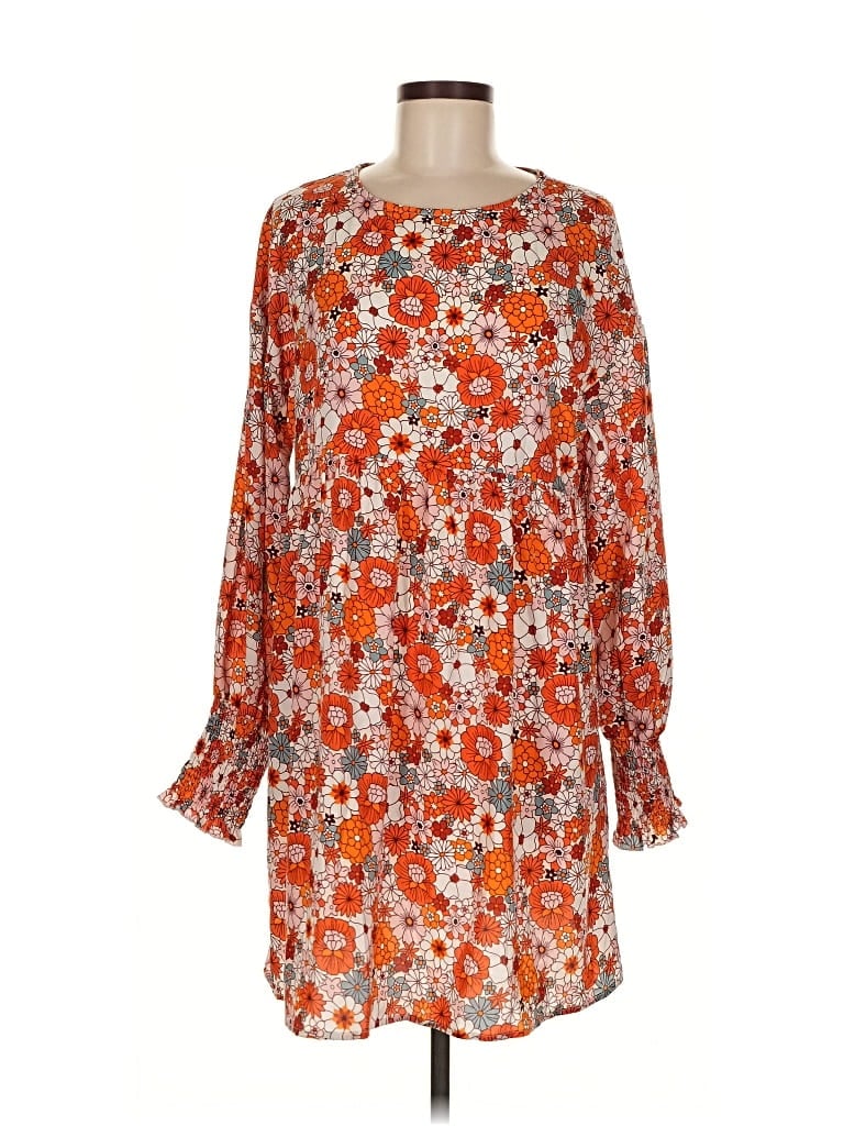 Pre-owned Dokotoo Casual Dress In Orange