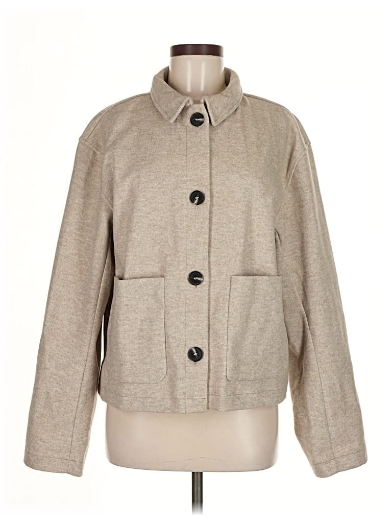 Pre-owned H&m Coat In Gray