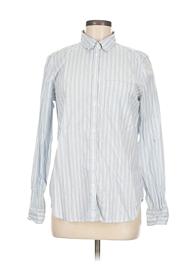 Pre-owned Gap Long Sleeve Button Down Shirt In Blue