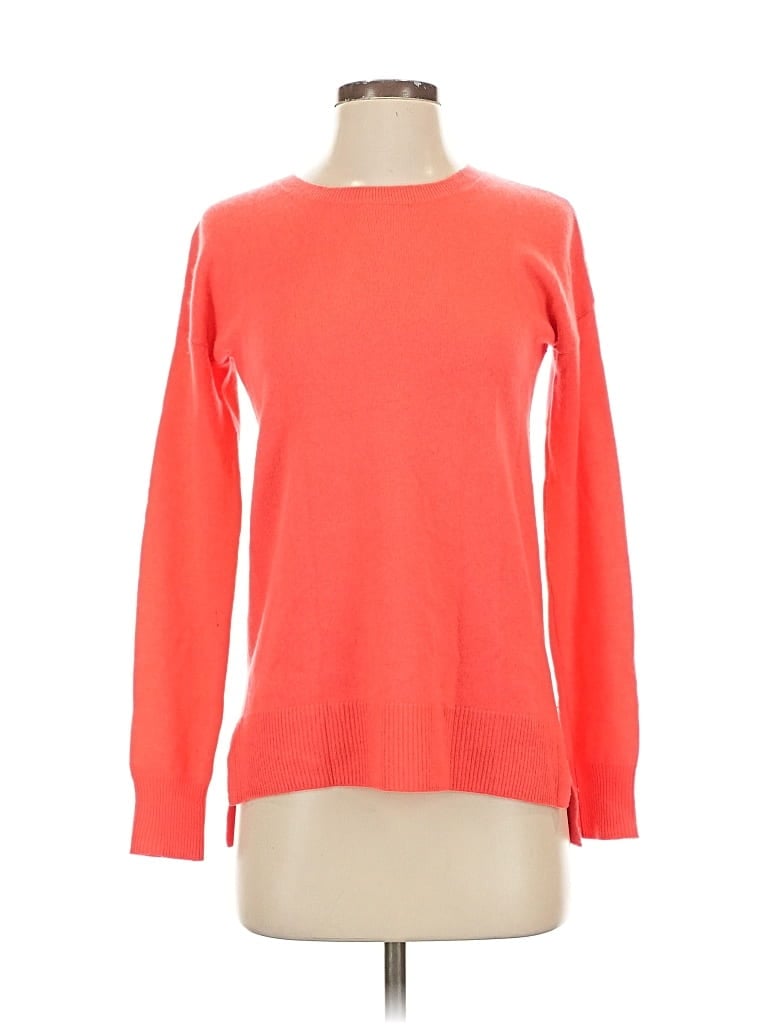 Pre-owned Aqua Cashmere Pullover Sweater In Orange